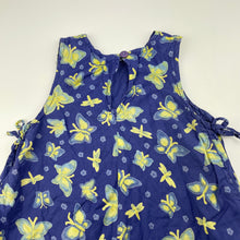 Load image into Gallery viewer, Girls Pumpkin Patch, vintage lightweight cotton dress, butterflies, FUC, size 2, L: 45cm