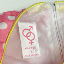 Load image into Gallery viewer, Girls Kids Wear, lined lightweight party dress, GUC, size 4, L: 61cm