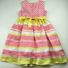 Load image into Gallery viewer, Girls Kids Wear, lined lightweight party dress, GUC, size 4, L: 61cm
