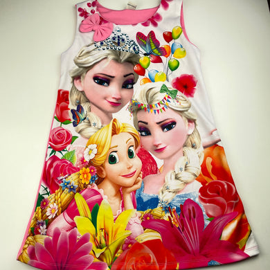Girls New Fashion, Disney Princess party dress, armpit to armpit: 38cm, EUC, size 10-12, L: 70cm