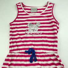 Load image into Gallery viewer, Girls Emerson, pink stripe cotton casual dress, FUC, size 5, L: 55cm