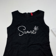 Load image into Gallery viewer, Girls CARALINA, black casual summer dress, armpit to armpit: 33cm, NEW, size 7-8, L: 71cm