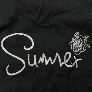 Girls CARALINA, black casual summer dress, armpit to armpit: 33cm, NEW, size 7-8, L: 71cm