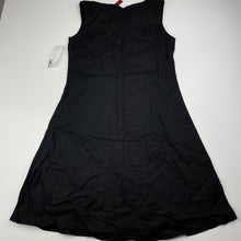 Load image into Gallery viewer, Girls CARALINA, black casual summer dress, armpit to armpit: 33cm, NEW, size 7-8, L: 71cm