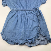 Load image into Gallery viewer, Girls Kids &amp; Co, chambray cotton casual dress, GUC, size 7, L: 57cm