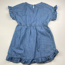 Load image into Gallery viewer, Girls Kids &amp; Co, chambray cotton casual dress, GUC, size 7, L: 57cm