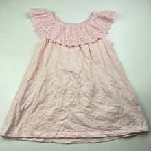 Load image into Gallery viewer, Girls Target, pink cotton top, broderie trim, GUC, size 8,  