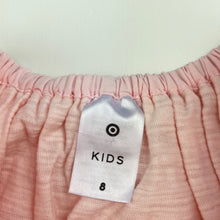 Load image into Gallery viewer, Girls Target, pink cotton top, broderie trim, GUC, size 8,  