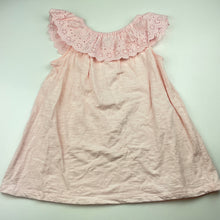 Load image into Gallery viewer, Girls Target, pink cotton top, broderie trim, GUC, size 8,  