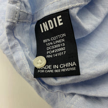 Load image into Gallery viewer, Boys Indie, blue cotton / linen short sleeve shirt, FUC, size 2,  