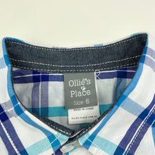 Load image into Gallery viewer, Boys Ollies Place, lightweight cotton short sleeve shirt, EUC, size 6,  