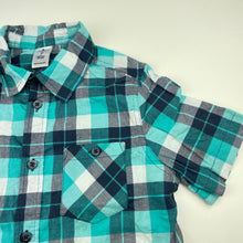 Load image into Gallery viewer, Boys Urban Supply, checked cotton short sleeve shirt, GUC, size 7,  