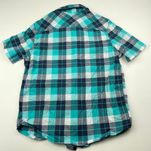 Load image into Gallery viewer, Boys Urban Supply, checked cotton short sleeve shirt, GUC, size 7,  