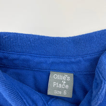 Load image into Gallery viewer, Boys Ollies Place, blue cotton polo shirt top, FUC, size 6,  