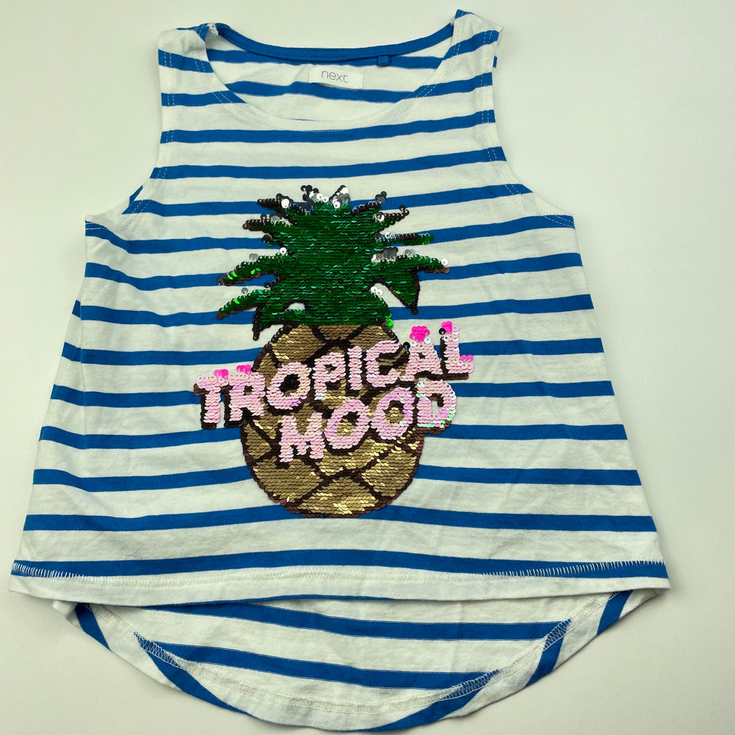 Girls Next, cotton flip sequin summer top, EUC, size 5,  