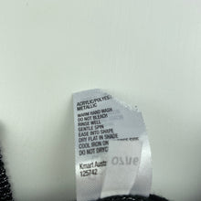 Load image into Gallery viewer, Girls H&amp;T, black &amp; silver knit bolero cardigan, EUC, size 4,  