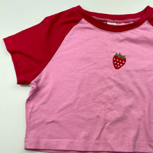 Load image into Gallery viewer, Girls SHEIN, pink &amp; red cropped t-shirt / top, GUC, size 10,  