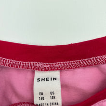 Load image into Gallery viewer, Girls SHEIN, pink &amp; red cropped t-shirt / top, GUC, size 10,  