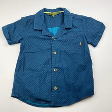 Load image into Gallery viewer, Boys Ted Baker, blue cotton short sleeve shirt, GUC, size 3,  