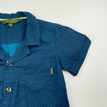 Load image into Gallery viewer, Boys Ted Baker, blue cotton short sleeve shirt, GUC, size 3,  