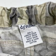 Load image into Gallery viewer, Boys Dymples, camo print cotton cargo shorts, adjustable, FUC, size 2,  