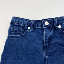 Load image into Gallery viewer, Girls Tilii, dark stretch denim jean shorts, adjustable, GUC, size 8,  