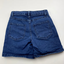 Load image into Gallery viewer, Girls Tilii, dark stretch denim jean shorts, adjustable, GUC, size 8,  