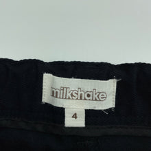 Load image into Gallery viewer, Boys Milkshake, black chino/dress pants, adjustable, Inside leg: 45cm, EUC, size 4,  