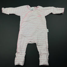 Load image into Gallery viewer, Girls Bonds, pink stripe cozysuit / coverall / romper, FUC, size 0000,  
