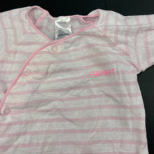 Load image into Gallery viewer, Girls Bonds, pink stripe cozysuit / coverall / romper, FUC, size 0000,  