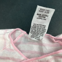 Load image into Gallery viewer, Girls Bonds, pink stripe cozysuit / coverall / romper, FUC, size 0000,  