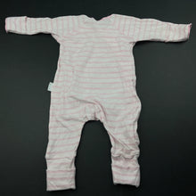 Load image into Gallery viewer, Girls Bonds, pink stripe cozysuit / coverall / romper, FUC, size 0000,  