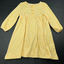 Load image into Gallery viewer, Girls KID, yellow &amp; white waffle casual dress, FUC, size 2, L: 55cm