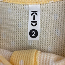 Load image into Gallery viewer, Girls KID, yellow &amp; white waffle casual dress, FUC, size 2, L: 55cm