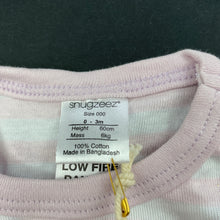 Load image into Gallery viewer, Girls Snugzeez, striped cotton singletsuit / romper, NEW, size 000,  