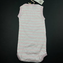 Load image into Gallery viewer, Girls Snugzeez, striped cotton singletsuit / romper, NEW, size 000,  
