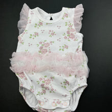 Load image into Gallery viewer, Girls Kyle &amp; Deena, floral ruffle bodysuit / romper, FUC, size 000,  