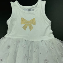 Load image into Gallery viewer, Girls Baby by Djs, white tulle party dress, stars, GUC, size 0, L: 38cm