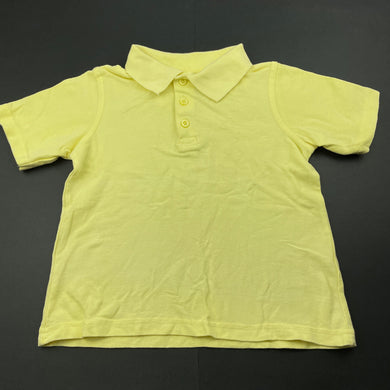 unisex B&L, yellow cotton school polo shirt top, EUC, size 4,  