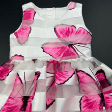 Load image into Gallery viewer, Girls Blue Sky, lined lightweight party dress, butterflies, EUC, size 1, L: 47cm