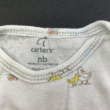 Load image into Gallery viewer, unisex Carters, cotton bodysuit / romper, ducks, FUC, size 0000,  