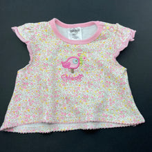 Load image into Gallery viewer, Girls Osh Kosh, floral cotton top, FUC, size 0000,  