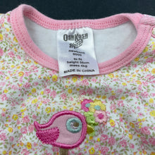 Load image into Gallery viewer, Girls Osh Kosh, floral cotton top, FUC, size 0000,  