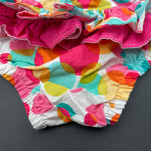 Load image into Gallery viewer, Girls Gelati Kids, cotton ruffle nappy cover / bloomers, EUC, size 000,  