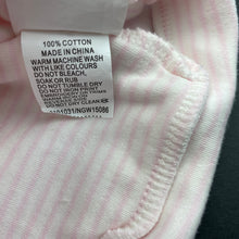 Load image into Gallery viewer, Girls Baby World, pink stripe cotton hat / beanie, EUC, size 00,  
