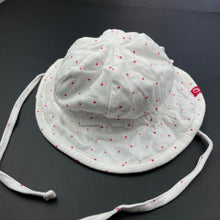 Load image into Gallery viewer, Girls OUCH, red &amp; white spot cotton hat, EUC, size 0-1,  