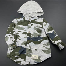 Load image into Gallery viewer, Boys Dymples, camo print long sleeve hooded shirt, EUC, size 1,  