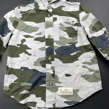 Load image into Gallery viewer, Boys Dymples, camo print long sleeve hooded shirt, EUC, size 1,  