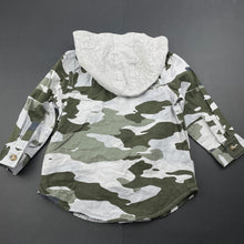 Load image into Gallery viewer, Boys Dymples, camo print long sleeve hooded shirt, EUC, size 1,  