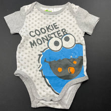 Load image into Gallery viewer, Boys Seasame Street, Cookie Monster cotton romper / bodysuit, FUC, size 00,  